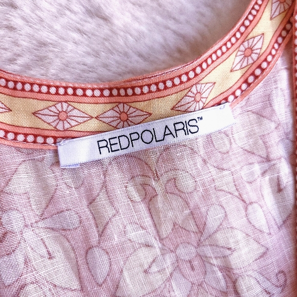 Redpolaris Revolve Floral print Cut Out Linen Puff Sleeve Mini Dress - Picture 3 of 10